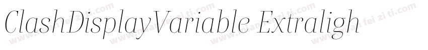 ClashDisplayVariable Extralight字体转换